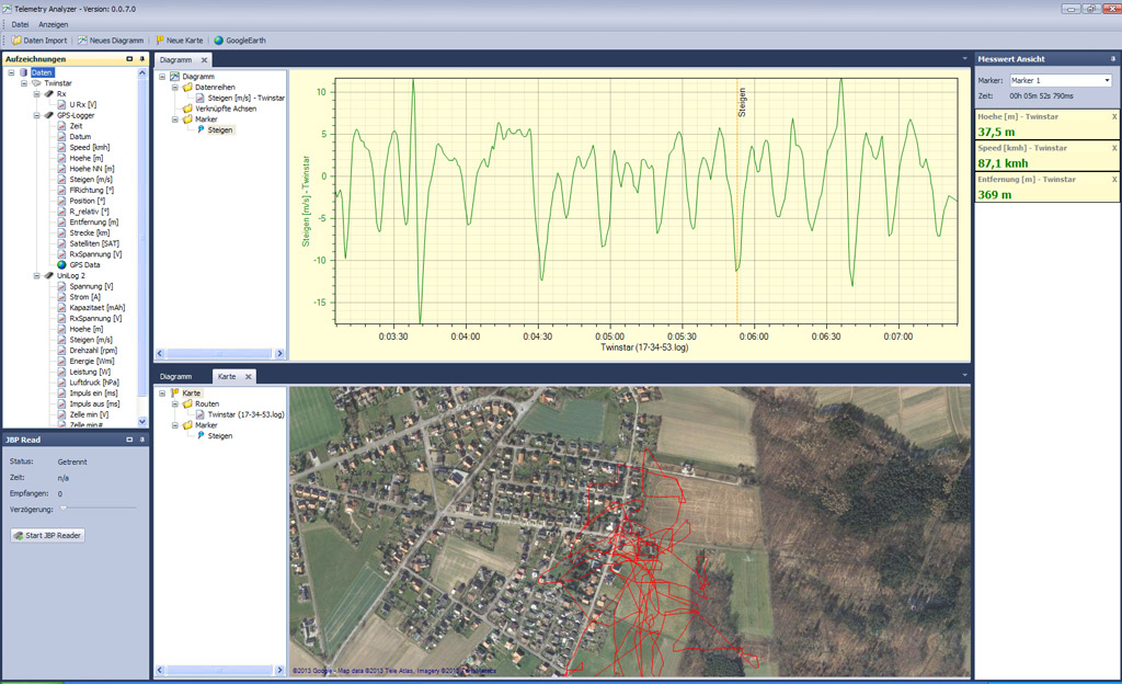Jeti DS-16, LOG files von sender, SM GPS logger --> FLight Monitor |  RC-Network.de